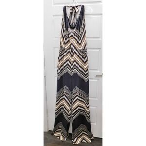 Ramy Brook Stephanie Chevron Jumpsuit with Halter Top $465rt sz XXL‎ NWT